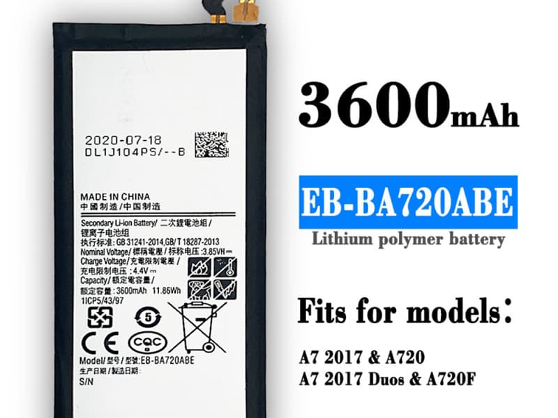 mobilbatteri EB-BA720ABE