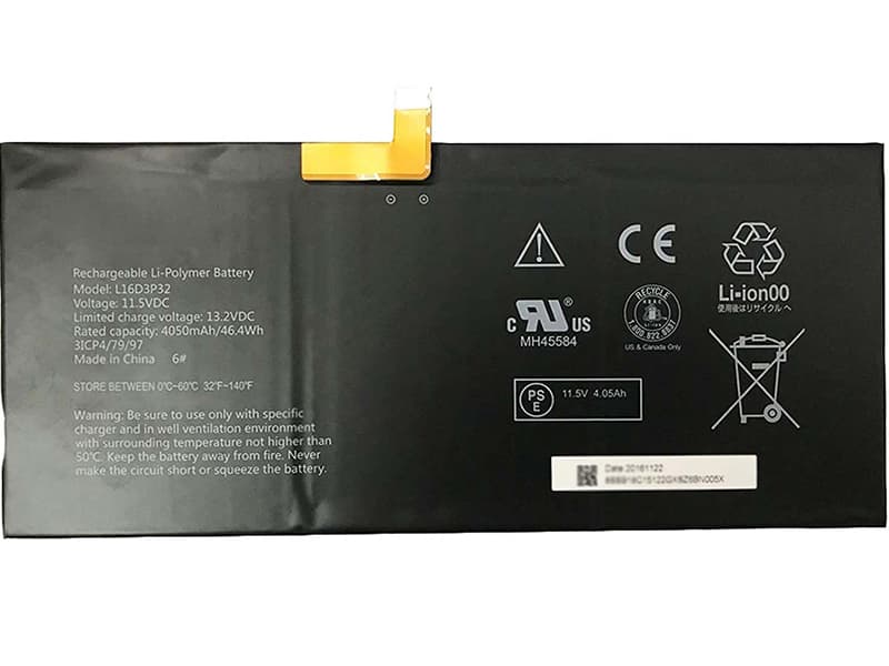 Batteri til Bærebar og notebooks L16D3P32