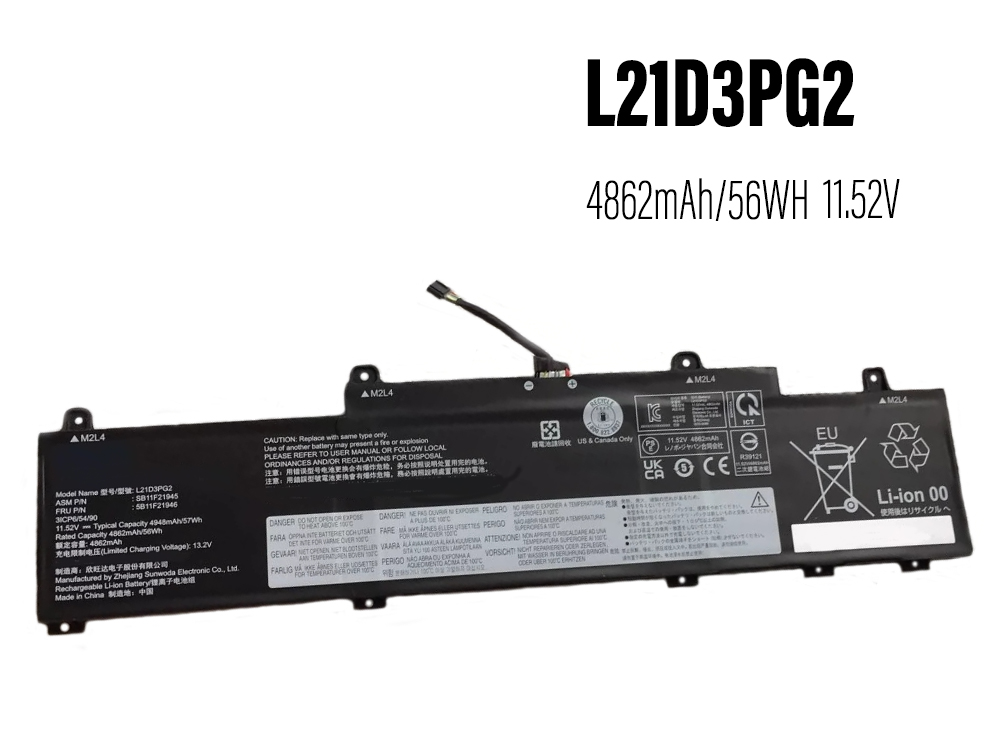 Batteri til Bærebar og notebooks L21D3PG2