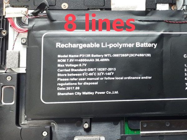 Batteri til Bærebar og notebooks P313R