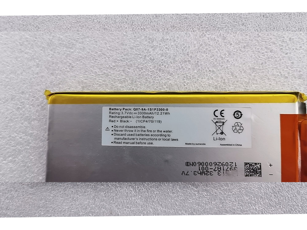 Billige batterier Q07-9A-1S1P3300-0