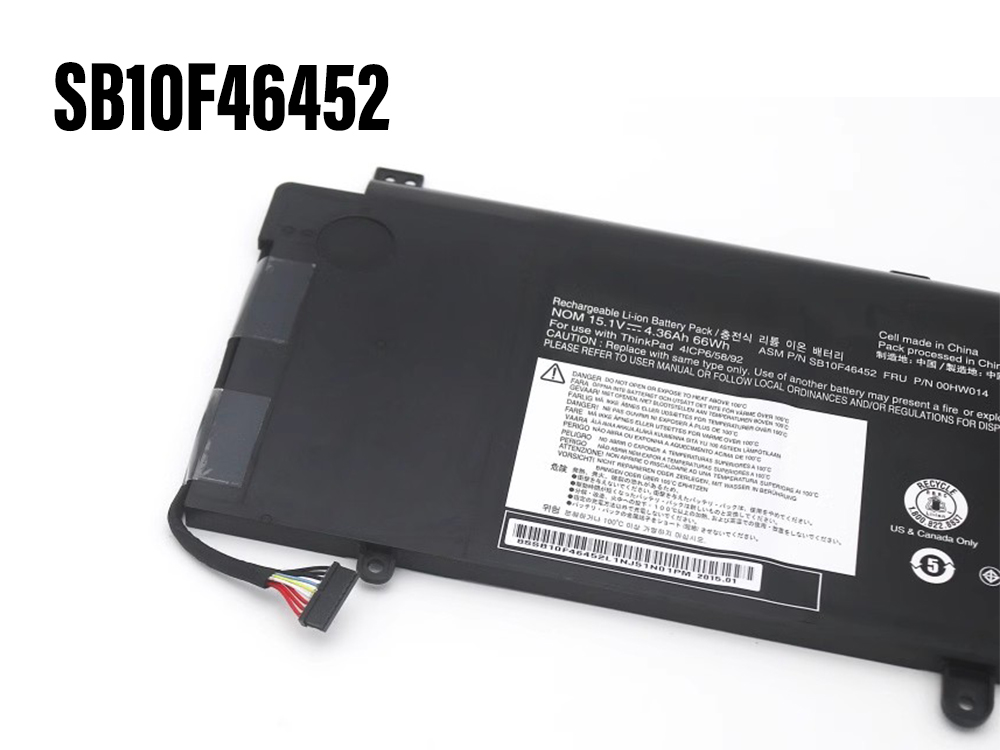 Batteri til Bærebar og notebooks SB10F46452
